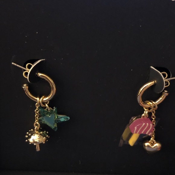 Coach x Observed By Us Mismatch Star & Mushroom Huggie Hoop Earrings NWT & Box - Picture 5 of 15